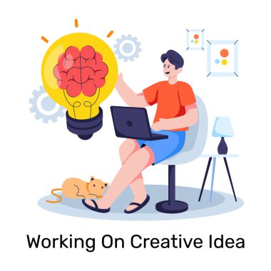 Yaratıcı fikrin modern tasarım çizimi