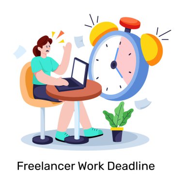 Son teslim tarihinin bir illüstrasyon tasarımı