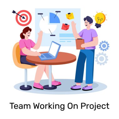 Takım işbirliğinin modern tasarım çizimi