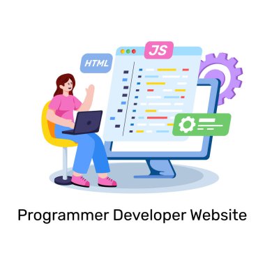 Web sitesi programcısının bir tasarımı
