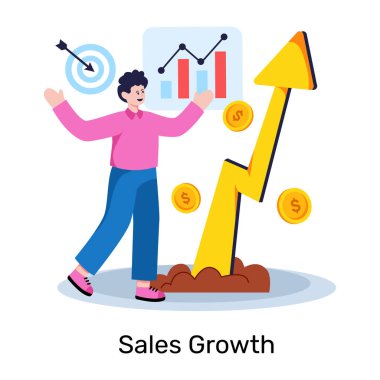 Satışların büyümesinin modern tasarımı