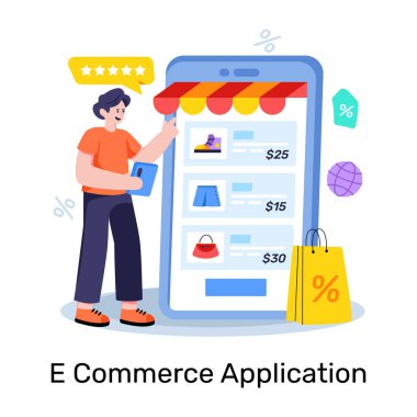 Mobil dükkanın mükemmel tasarım çizimi