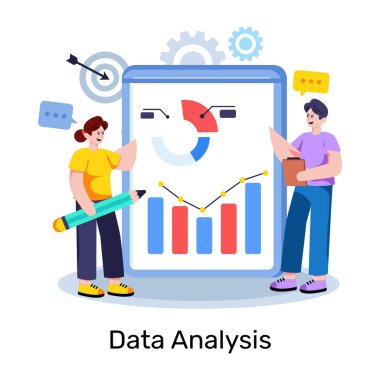 Proje tartışmasının renkli tasarım çizimi
