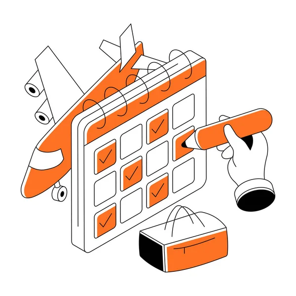 Seyahat programının bir çizimi