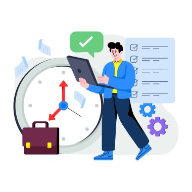 Son teslim tarihinin modern tasarım illüstrasyonu