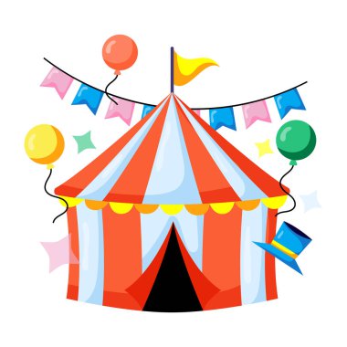 Karnaval gösterisinin modern tasarım çizimi