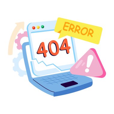 Hata 404 'ün yaratıcı tasarım vektörü