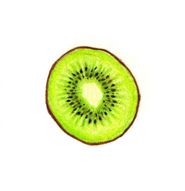 Kivi deseni renkli kalemlerle yapılır.