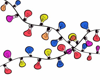 Karikatür tarzında çelenk çizimi dijital tablette yapılır.