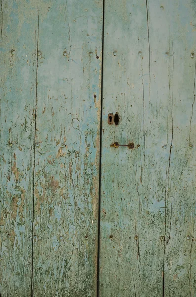 Detalii vechi ușă verde din lemn — Fotografie, imagine de stoc