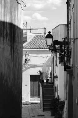 gece blac Old City Ortaçağ sokaklarında güzel renkler