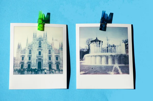 Milano Katedrali'ne ve Çeşme Vintage anlık görüntüleri
