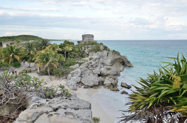 Strand in tulum, Mexiko. — Stockfoto