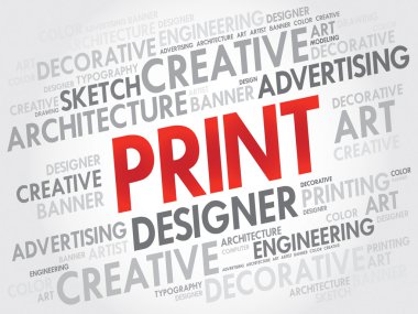 Yazdırma kelime bulutu