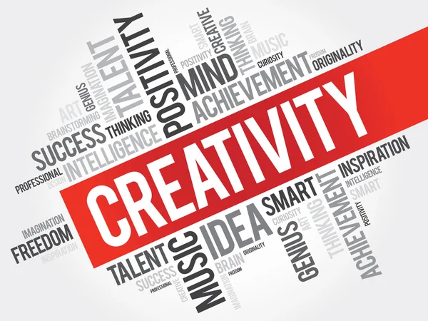 Kreativitás szó felhő — Stock Vector