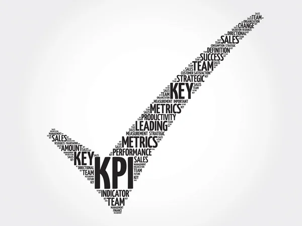 KPI - Key Performance Indicator check mark — Stock Vector