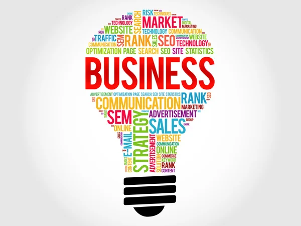 Business-lampa word cloud — Stock vektor