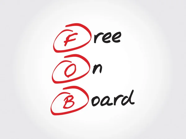 FOB - Free On Board, акроним — стоковый вектор