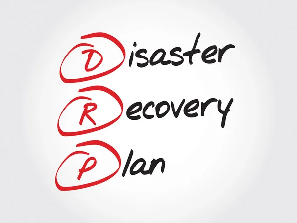 DRP - Disaster Recovery Plan — Stock Vector