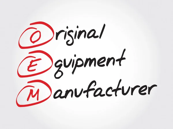 OEM Original Equipment Manufacturer — Stock Vector