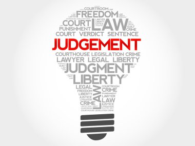 Yargı ampul kelime bulutu