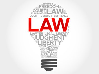 Hukuk ampul kelime bulutu