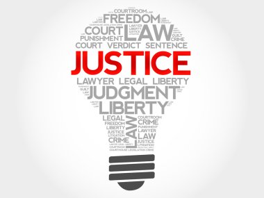 Adalet ampul kelime bulutu