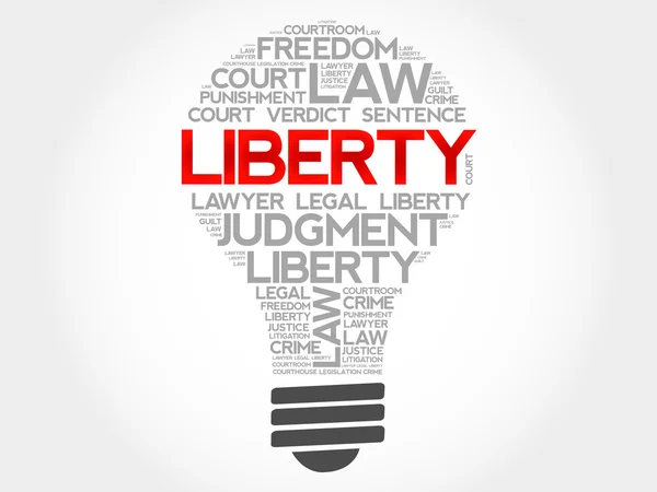 Liberty lamp word cloud — Stockvector