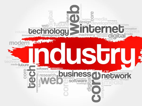 Industrie word cloud — Stockvector
