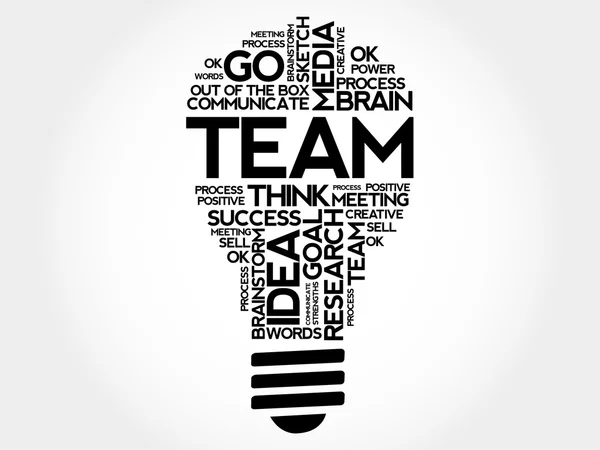 Team lamp word cloud — Stockvector