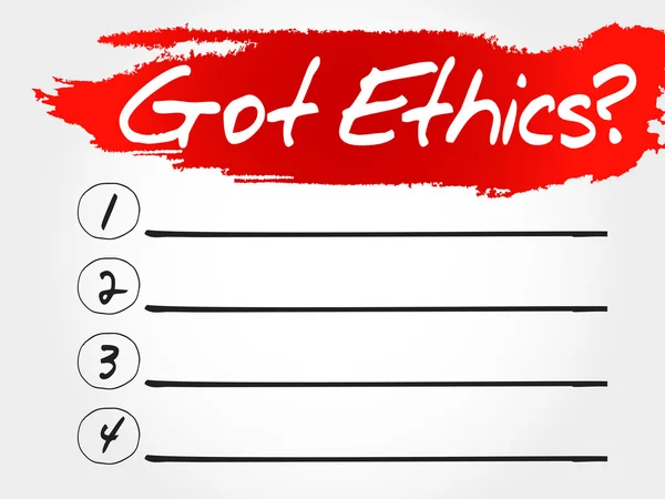 Got Ethics? blank list — Stock Vector