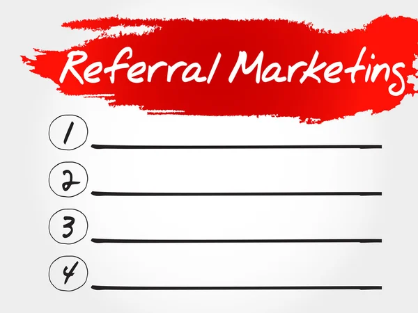 Referencia Marketing lista en blanco — Vector de stock