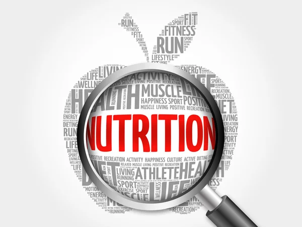 Nutrition apple word cloud — Stockfoto