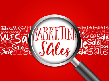 Pazarlama satış bulut arka plan kelime