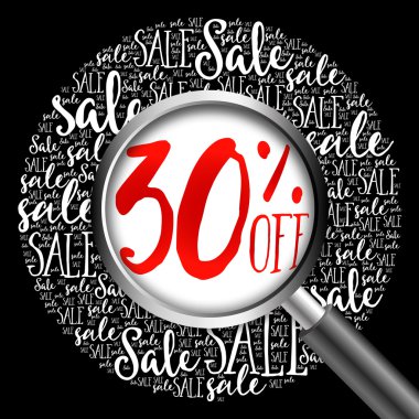 %30 off Satılık kelime bulutu