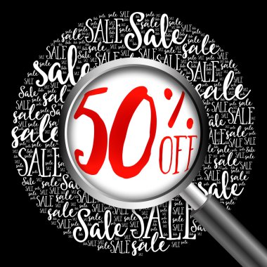 %50 off Satılık kelime bulutu