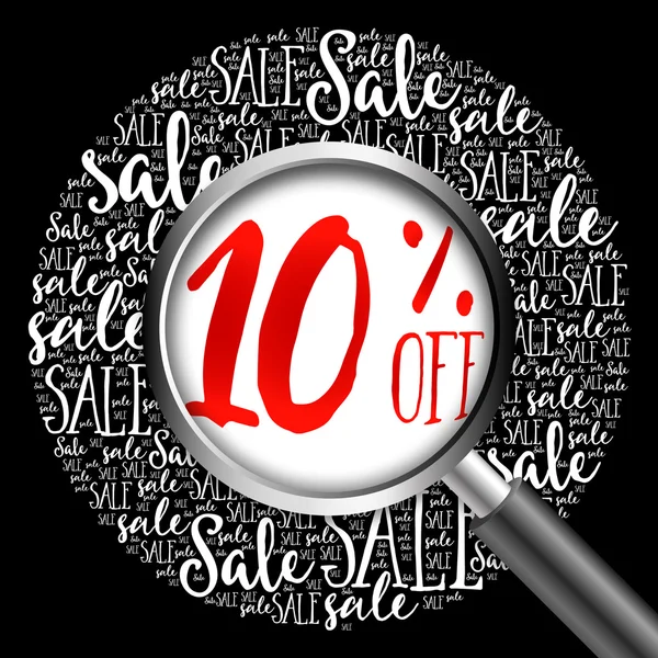 10% OFF venta palabra nube de fondo — Foto de Stock