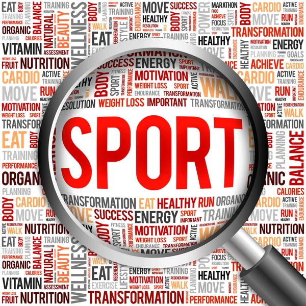 Sport word cloud — Stockfoto