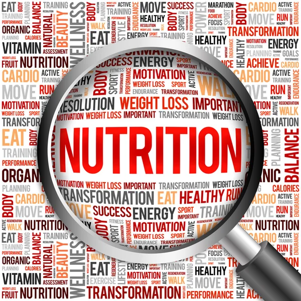 Nutrition parola nube — Foto Stock