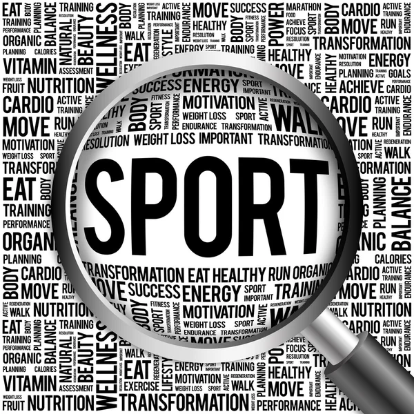 Sport word cloud — Stockfoto