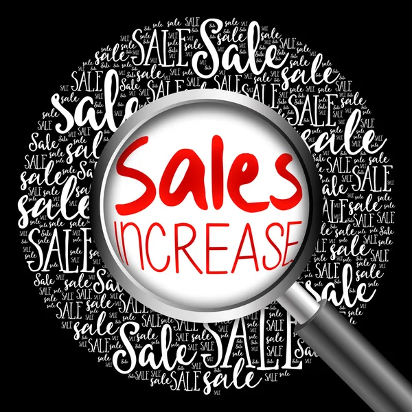 Wzrost sprzedaży sprzedaż słowo cloud — Zdjęcie stockowe