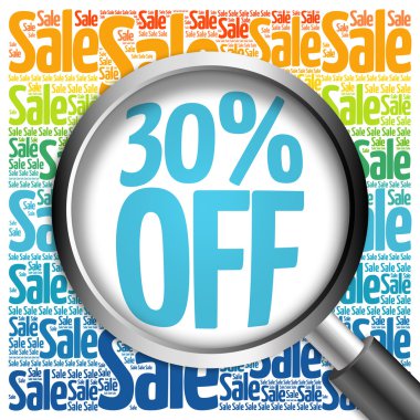 %30 off Satılık kelime bulutu