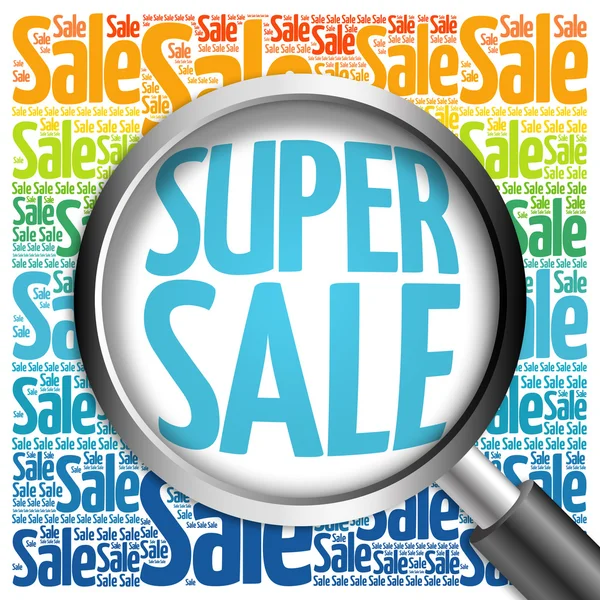 SUPER SALE word cloud — Stock Photo, Image