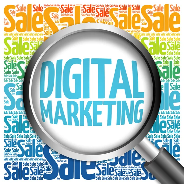 Digitales Marketing Verkauf Wort Wolke — Stockfoto