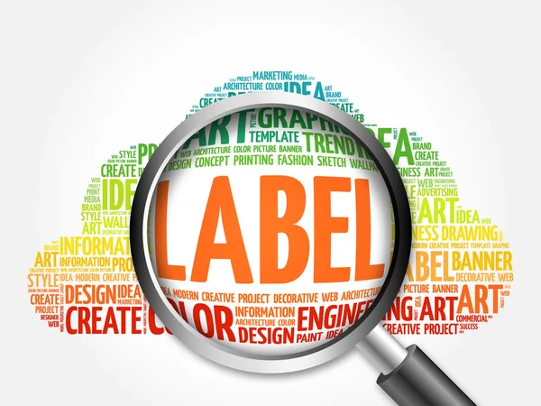 LABEL word cloud — Stock Photo, Image