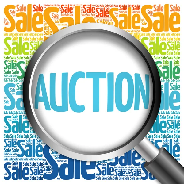 Aukciós értékesítés szó felhő — Stock Fotó