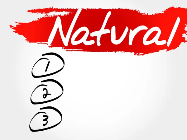 Liste blanche NATUREL, fitness — Image vectorielle