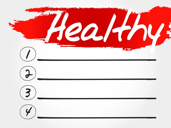 HEALTHY blank list — Stock Vector