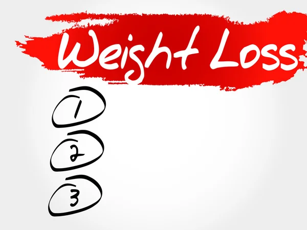 Κενή λίστα απώλεια βάρους — Διανυσματικό Αρχείο