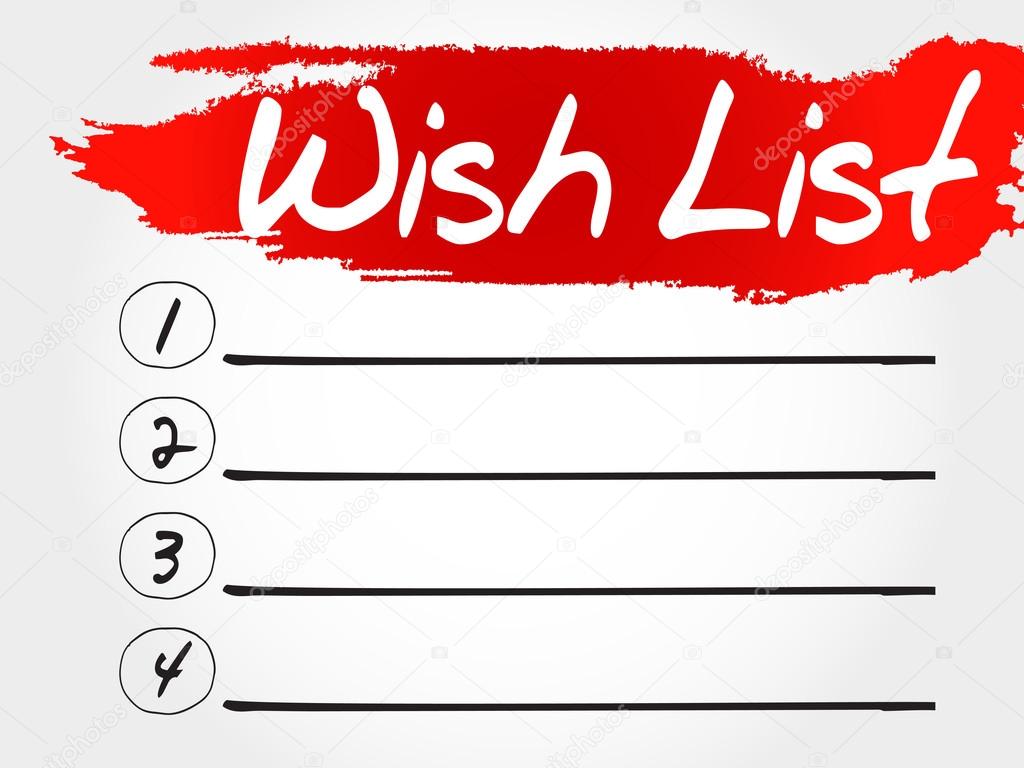 Wish List blank list